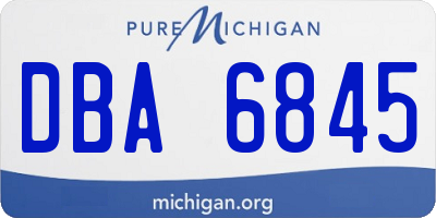 MI license plate DBA6845