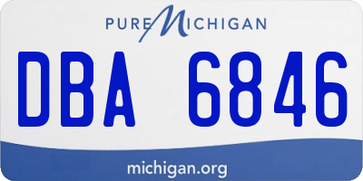 MI license plate DBA6846