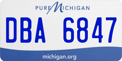 MI license plate DBA6847