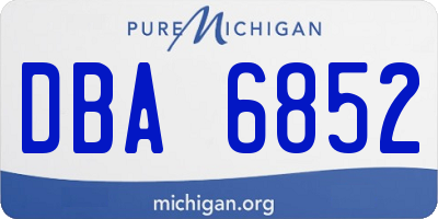 MI license plate DBA6852