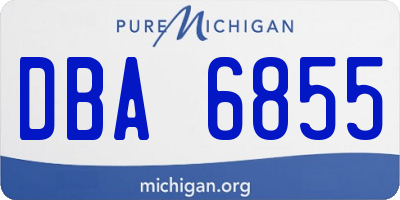 MI license plate DBA6855