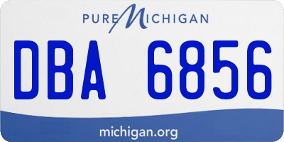 MI license plate DBA6856