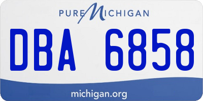 MI license plate DBA6858