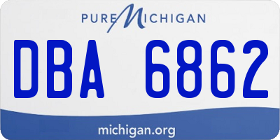 MI license plate DBA6862