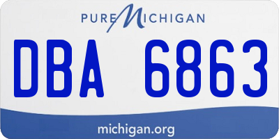 MI license plate DBA6863