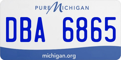 MI license plate DBA6865