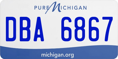 MI license plate DBA6867
