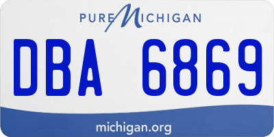 MI license plate DBA6869