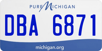 MI license plate DBA6871