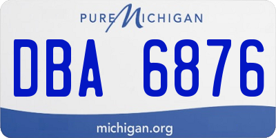 MI license plate DBA6876