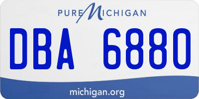 MI license plate DBA6880