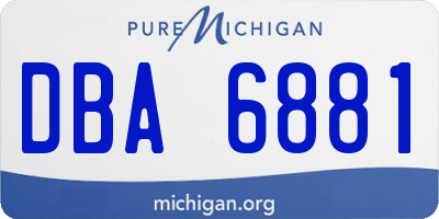 MI license plate DBA6881
