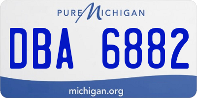 MI license plate DBA6882