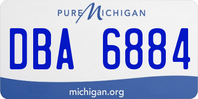 MI license plate DBA6884