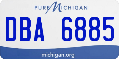 MI license plate DBA6885