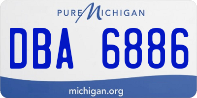 MI license plate DBA6886