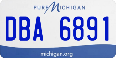 MI license plate DBA6891