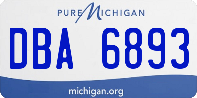 MI license plate DBA6893