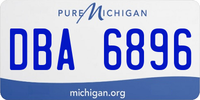 MI license plate DBA6896
