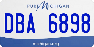 MI license plate DBA6898