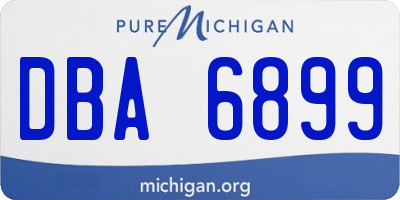 MI license plate DBA6899