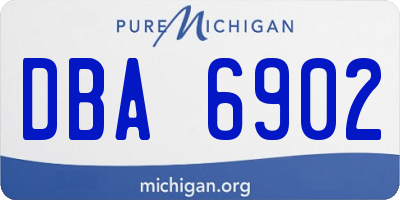 MI license plate DBA6902