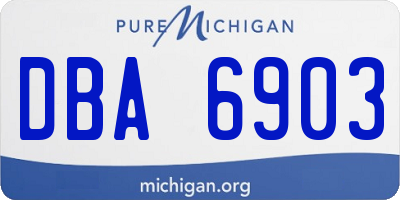 MI license plate DBA6903