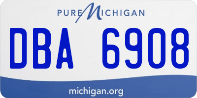 MI license plate DBA6908