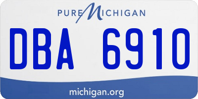 MI license plate DBA6910