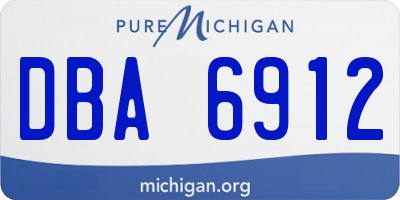 MI license plate DBA6912