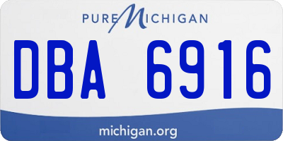 MI license plate DBA6916