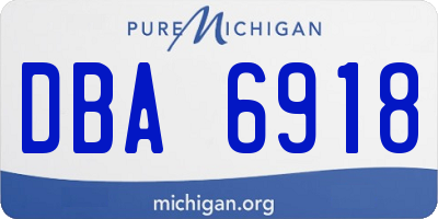 MI license plate DBA6918