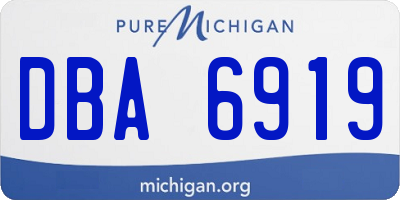 MI license plate DBA6919