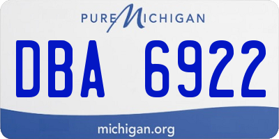 MI license plate DBA6922