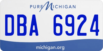 MI license plate DBA6924