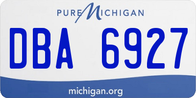 MI license plate DBA6927