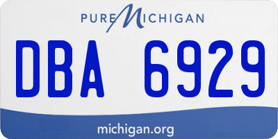 MI license plate DBA6929