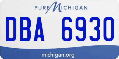 MI license plate DBA6930