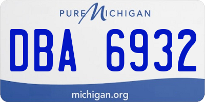 MI license plate DBA6932
