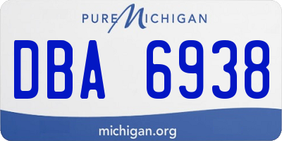MI license plate DBA6938