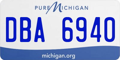 MI license plate DBA6940