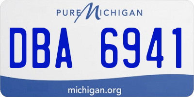 MI license plate DBA6941