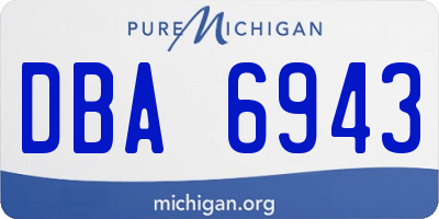 MI license plate DBA6943