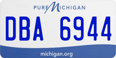 MI license plate DBA6944