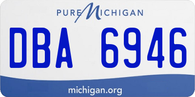 MI license plate DBA6946