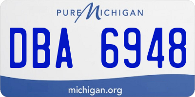 MI license plate DBA6948