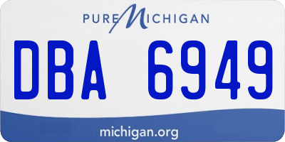 MI license plate DBA6949