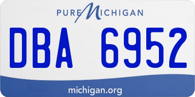 MI license plate DBA6952