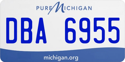 MI license plate DBA6955