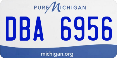 MI license plate DBA6956